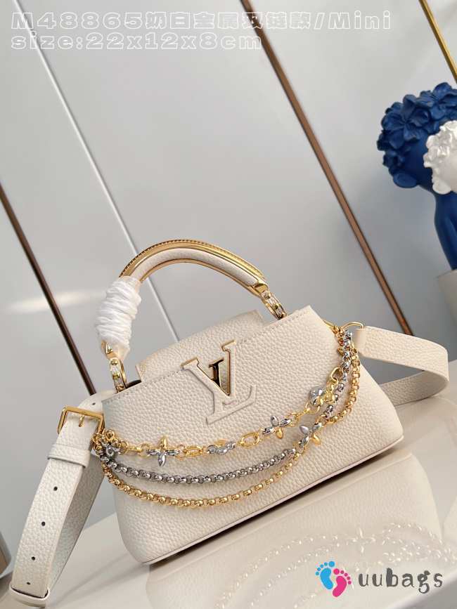 Uubags Louis Vuitton Capucines East-West Mini Bag In Vanilla 22x12x8cm - 1