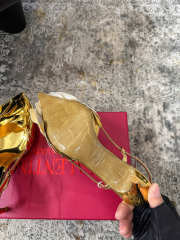 Uubags Valentino Garavani Atelier Shoes 03 Rose Gold Metallic Lace-up High Heels 8.5cm - 5