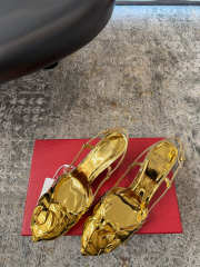 Uubags Valentino Garavani Atelier Shoes 03 Rose Gold Metallic Lace-up High Heels 8.5cm - 2