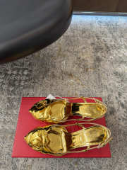 Uubags Valentino Garavani Atelier Shoes 03 Rose Gold Metallic Lace-up High Heels 8.5cm - 3