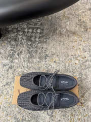 Uubags Vivaia 3 Laces Included Square-Toe Lace-Up Mary Janes Rich Grey Cable Knit - 6