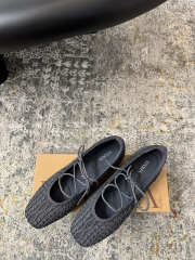 Uubags Vivaia 3 Laces Included Square-Toe Lace-Up Mary Janes Rich Grey Cable Knit - 5