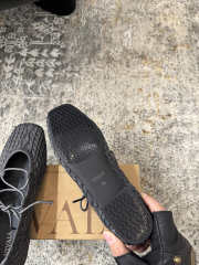 Uubags Vivaia 3 Laces Included Square-Toe Lace-Up Mary Janes Rich Grey Cable Knit - 4