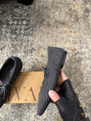 Uubags Vivaia 3 Laces Included Square-Toe Lace-Up Mary Janes Rich Grey Cable Knit - 2