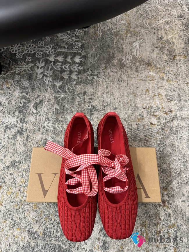 Uubags Vivaia 3 Laces Included Square-Toe Lace-Up Mary Janes Ruby Red - 1