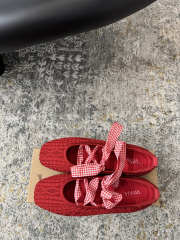 Uubags Vivaia 3 Laces Included Square-Toe Lace-Up Mary Janes Ruby Red - 6