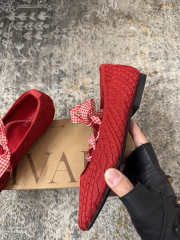 Uubags Vivaia 3 Laces Included Square-Toe Lace-Up Mary Janes Ruby Red - 5