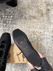 Uubags Vivaia 3 Laces Included Square-Toe Lace-Up Mary Janes Black Knit - 6