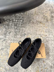 Uubags Vivaia 3 Laces Included Square-Toe Lace-Up Mary Janes Black Knit - 5