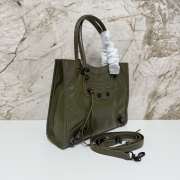 Uubags Balenciaga Le City Tote Bag Mini In Khaki Arena Lambskin, Brass Hardware 26x21x8cm - 4