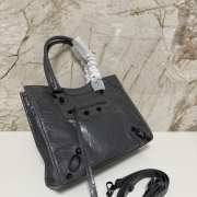 Uubags Balenciaga Le City Tote Bag Mini In Volcanic Rock Arena Lambskin, Brass Hardware 26x21x8cm - 6