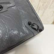 Uubags Balenciaga Le City Tote Bag Mini In Volcanic Rock Arena Lambskin, Brass Hardware 26x21x8cm - 3