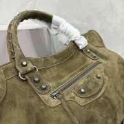 Uubags Balenciaga Le City bag medium in khaki suede calfskin, brass hardware 38x26x24cm - 3