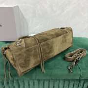 Uubags Balenciaga Le City bag medium in khaki suede calfskin, brass hardware 38x26x24cm - 2