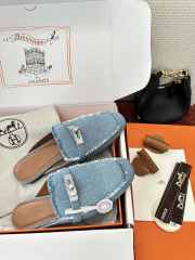 Uubags Hermes Oz mule light blue 2.5cm - 6