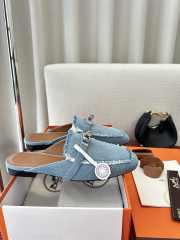 Uubags Hermes Oz mule light blue 2.5cm - 5