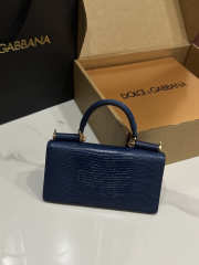 Uubags Dolce & Gabbana Iguana-print calfskin mini bag in navy blue 11x20x3cm - 5