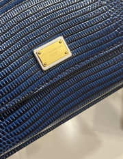 Uubags Dolce & Gabbana Iguana-print calfskin mini bag in navy blue 11x20x3cm - 4