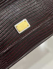 Uubags Dolce & Gabbana Iguana-print calfskin mini bag in dark chocolate 11x20x3cm - 2