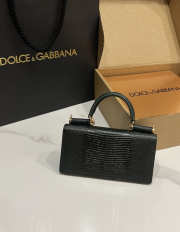 Uubags Dolce & Gabbana Iguana-print calfskin mini bag in dark green 11x20x3cm - 6