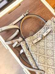 Uubags Tory Burch Romy T monogram bucket bag in light grey 22x21.5x9.5cm - 2