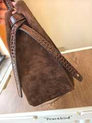 Uubags Tory Burch Romy Suede Bucket Bag In Dark Brown 22x21.5x9.5cm - 2