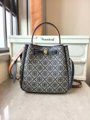 Uubags Tory Burch Romy T monogram bucket bag in tory navy 22x20x9.5cm - 1