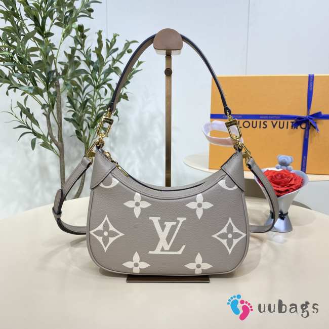 Uubags Louis Vuitton M46099 Bagatelle Monogram Empreinte Bag In Grey 22x14x9cm - 1