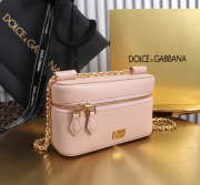 Uubags Dolce & Gabbana Sicily crossbody bag in plongé calfskin blush 10x17x6cm - 2