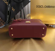 Uubags Dolce & Gabbana Sicily crossbody bag in plongé calfskin burgundy 10x17x6cm - 4