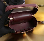 Uubags Dolce & Gabbana Sicily crossbody bag in plongé calfskin burgundy 10x17x6cm - 2