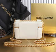 Uubags Dolce & Gabbana Sicily crossbody bag in plongé calfskin white 10x17x6cm - 6