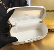 Uubags Dolce & Gabbana Sicily crossbody bag in plongé calfskin white 10x17x6cm - 3