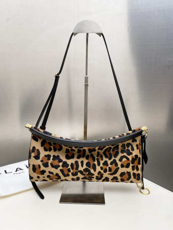 Uubags Alaia Le Click East West Leopard-Print Shoulder Bag 30x14x9cm