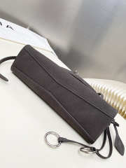 Uubags Alaia Le Click East West Small Bag In Dark Chocolate Nubuck Calfskin 25x12.5x7cm - 3