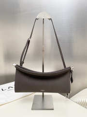 Uubags Alaia Le Click East West Medium Bag In Dark Chocolate Nubuck Calfskin 30x14x9cm  - 1