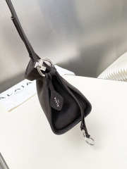 Uubags Alaia Le Click East West Medium Bag In Dark Chocolate Nubuck Calfskin 30x14x9cm  - 2