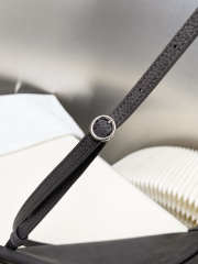 Uubags Alaia Le Click East West Medium Bag In Dark Chocolate Nubuck Calfskin 30x14x9cm  - 5