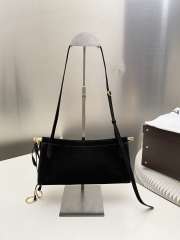 Uubags Alaia Le Click East West Small Bag In Black Nubuck Calfskin 25x12.5x7cm - 2