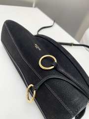 Uubags Alaia Le Click East West Small Bag In Black Nubuck Calfskin 25x12.5x7cm - 6