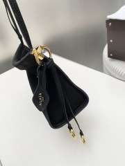 Uubags Alaia Le Click East West Medium Bag In Black Nubuck Calfskin 30x14x9cm - 2