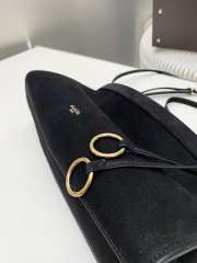 Uubags Alaia Le Click East West Medium Bag In Black Nubuck Calfskin 30x14x9cm - 6