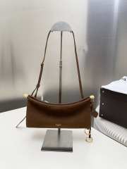 Uubags Alaia Le Click East West Small Bag In Brown Nubuck Calfskin 25x12.5x7cm - 1