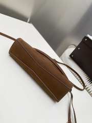 Uubags Alaia Le Click East West Small Bag In Brown Nubuck Calfskin 25x12.5x7cm - 6