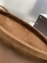 Uubags Alaia Le Click East West Medium Bag In Brown Nubuck Calfskin 30x14x9cm - 3