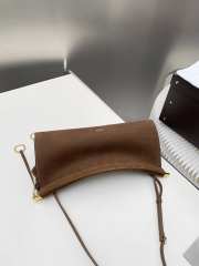 Uubags Alaia Le Click East West Medium Bag In Brown Nubuck Calfskin 30x14x9cm - 2