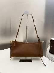 Uubags Alaia Le Click East West Medium Bag In Brown Nubuck Calfskin 30x14x9cm - 6