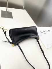 Uubags Alaia Le Click East West Small Bag In Black Calfskin Leather 25x12.5x7cm - 2