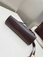 Uubags Alaia Le Click East West Small Bag In Dark Brown Calfskin Leather 25x12.5x7cm - 6