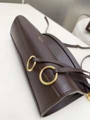 Uubags Alaia Le Click East West Small Bag In Dark Brown Calfskin Leather 25x12.5x7cm - 2